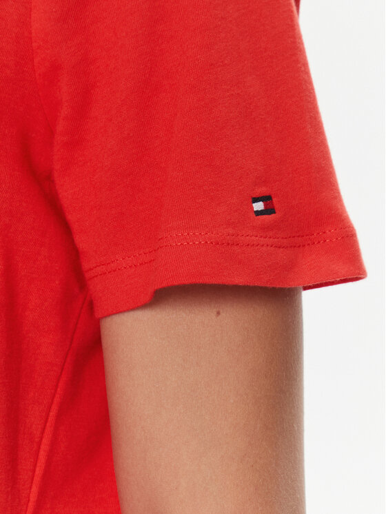 Tommy Hilfiger Tommy Hilfiger T-Shirt Logo WW0WW40276 Πορτοκαλί Regular Fit
