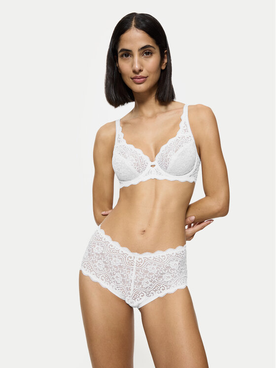 Triumph Triumph Klasikinės kelnaitės aukštu juosmeniu Amourette 10210675 Balta