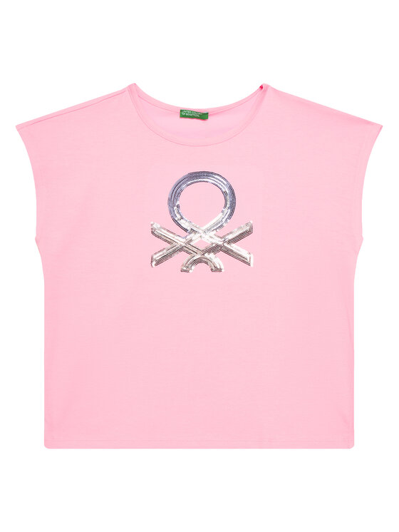 United Colors Of Benetton United Colors Of Benetton T-Shirt 3I1XC10P1 Ροζ Regular Fit