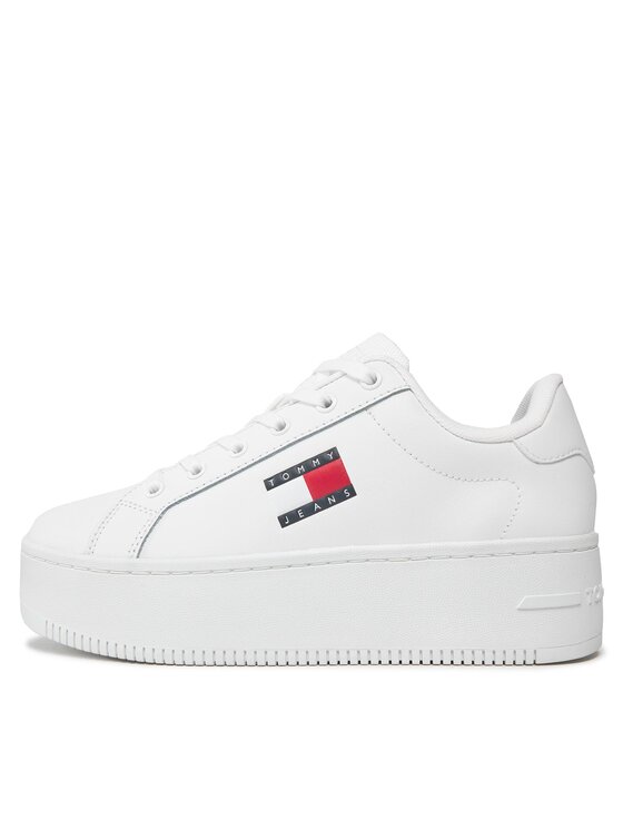 Tommy Jeans Laisvalaikio batai Tommy Jeans Tjw Flatform Ess EN0EN02518 Balta