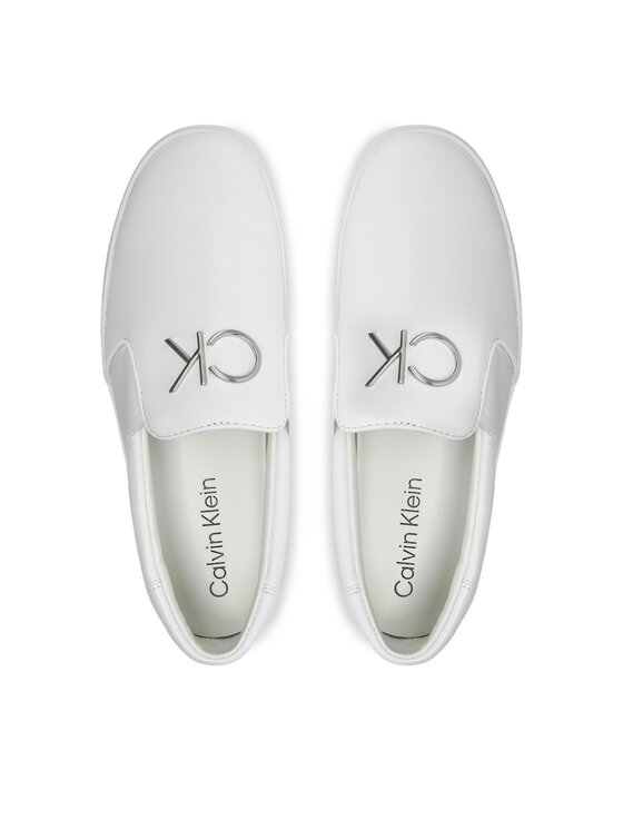 Calvin Klein Tenisky Calvin Klein Flatform Cup Slip On Re Lock Lth HW0HW02057 Biela