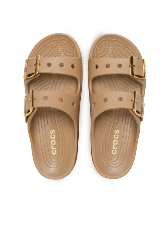 Crocs Şlapi Crocs Saturday Sandal Metallic Buckle 213316 Maro