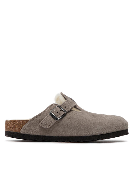 Birkenstock Copati Birkenstock Boston Vl/ Shearling 1017651 Siva