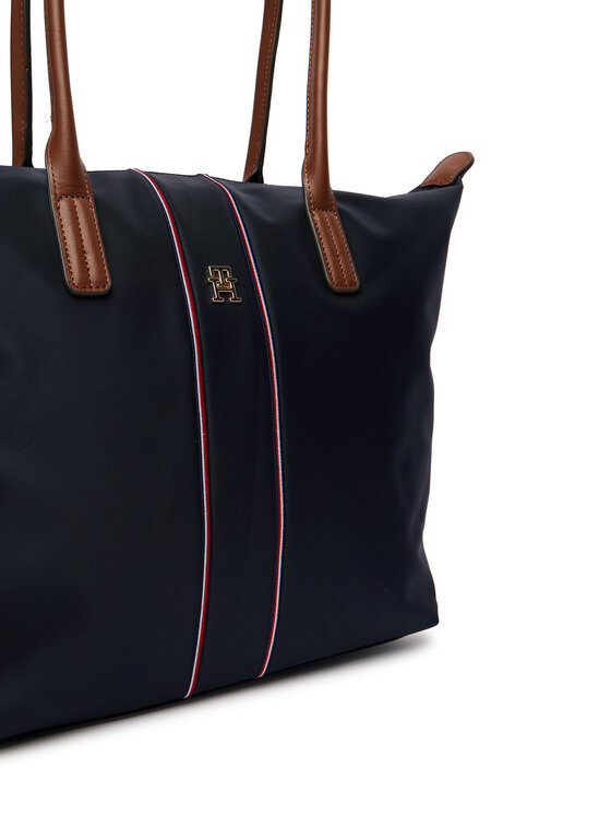 Tommy Hilfiger Soma Tommy Hilfiger Popette Tote Corp AW0AW17706 Tumši zils