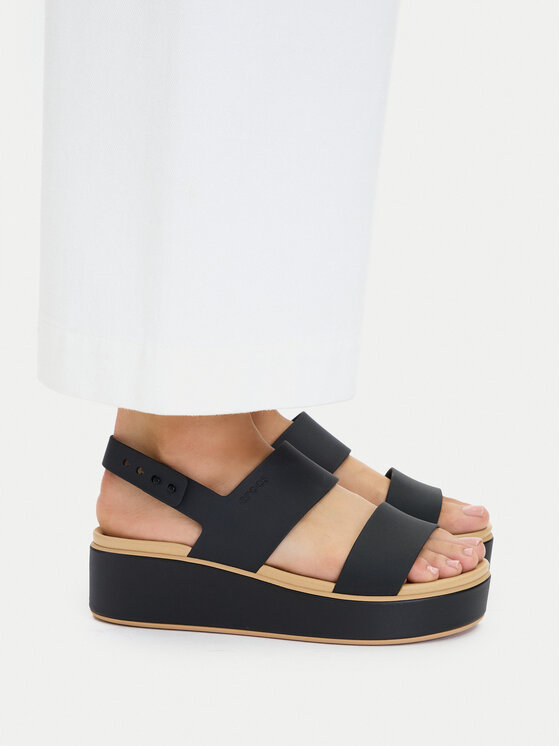 Crocs Σανδάλια Crocs Brooklyn Matte Wrap Low Wedge 211802 Μαύρο