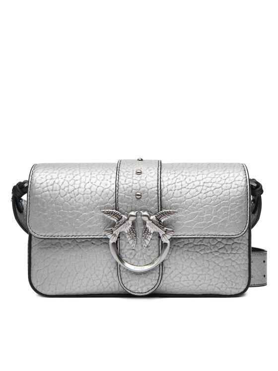 PINKO Borsetta PINKO Love One Mini Slouchy Fl AI 25-26 PLTT 104340 A2JT Argento