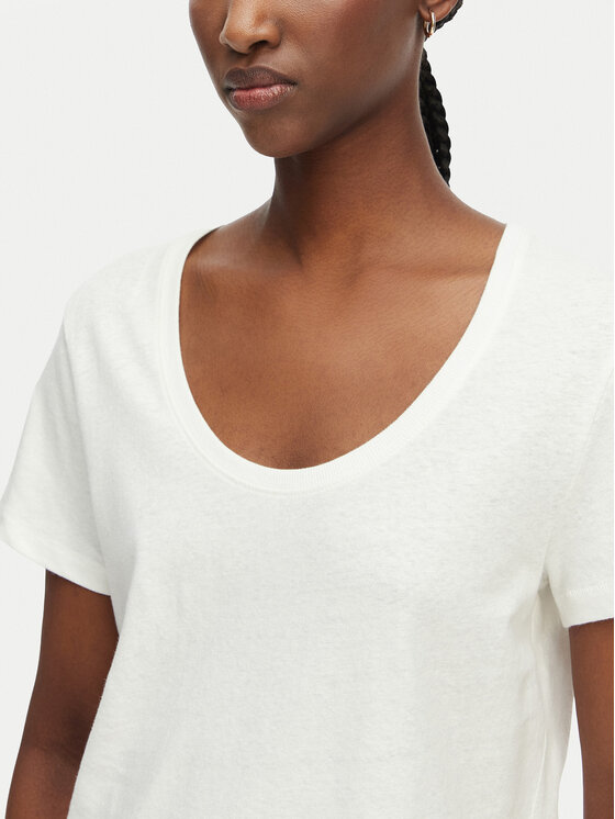 Tommy Hilfiger Tommy Hilfiger Camiseta WW0WW48705 Blanco Regular Fit