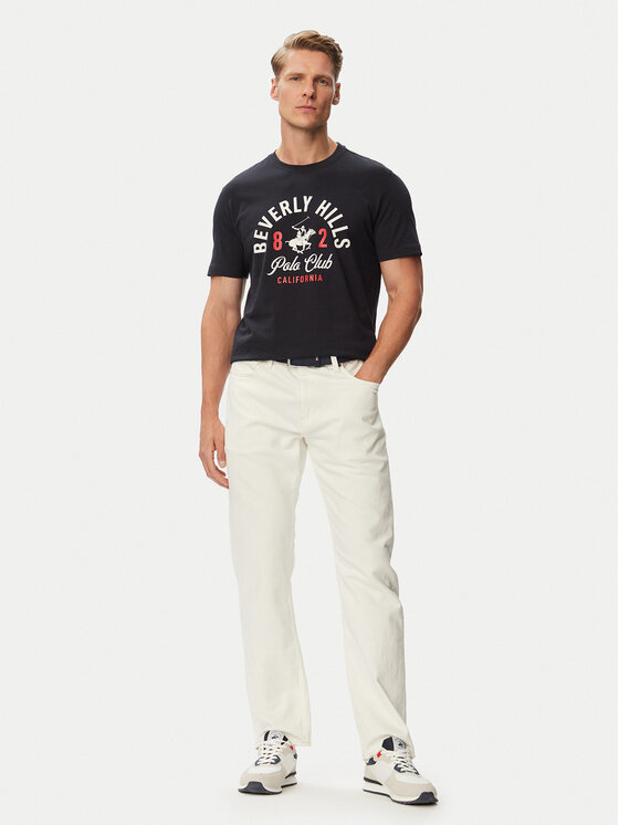 Beverly Hills Polo Club Beverly Hills Polo Club Camiseta P-SS26M-TS1290NVY Azul marino Regular Fit