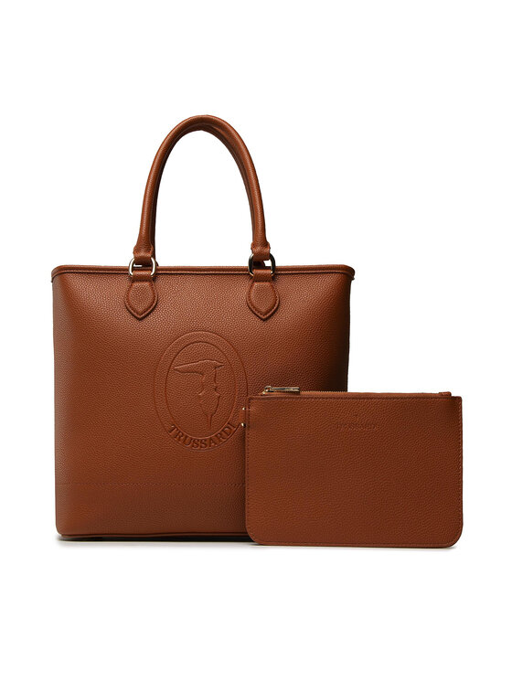 Trussardi Ročna torba Trussardi Iris Shopper 75B01194 Rjava
