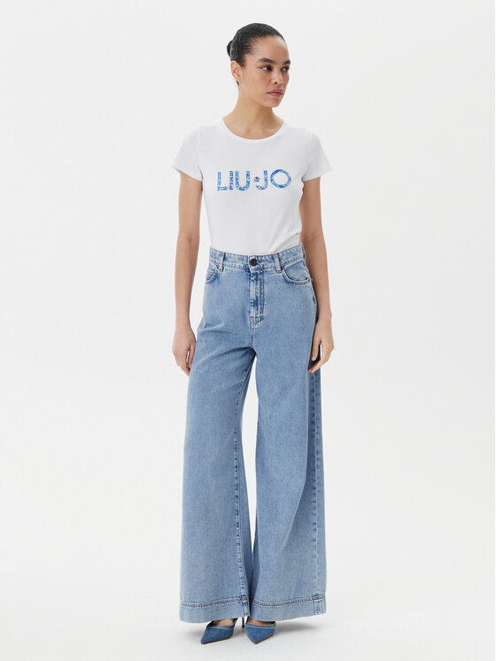 Liu Jo Beachwear Liu Jo Beachwear Póló VA5154 JS003 Fehér Regular Fit