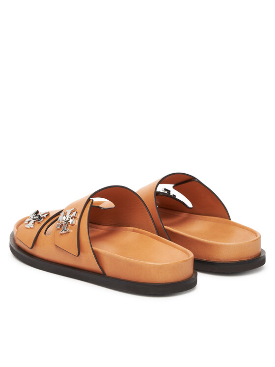 Tory Burch Шльопанці Tory Burch T Lock Sport Slide 166905 Коричневий