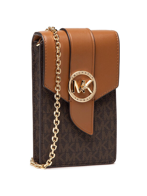 MICHAEL Michael Kors Taška na telefon MICHAEL Michael Kors Mk Charm 32S0G00C5B Hnědá