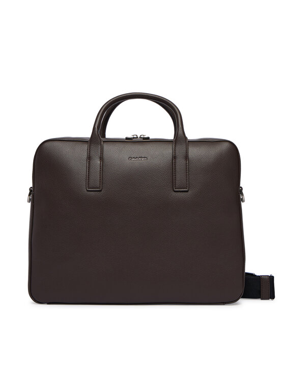 Calvin Klein Taška na laptop Calvin Klein Raised Commuter LV04D3157G Hnedá