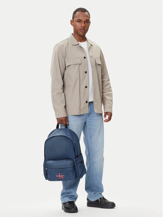 Calvin Klein Nahrbtnik Calvin Klein Bold Round Backpack LV04D3114G Mornarsko modra