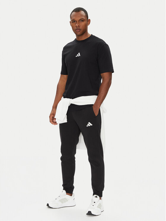 adidas adidas Футболка Essentials Small Logo JE9024 Чорний Regular Fit
