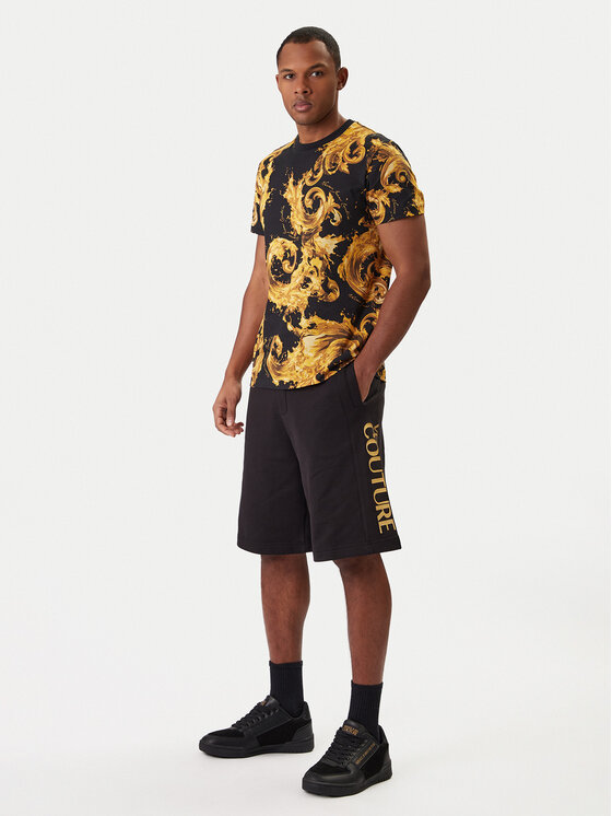 Versace Jeans Couture Versace Jeans Couture Camiseta 80GAH6S0 JS543 Negro Regular Fit