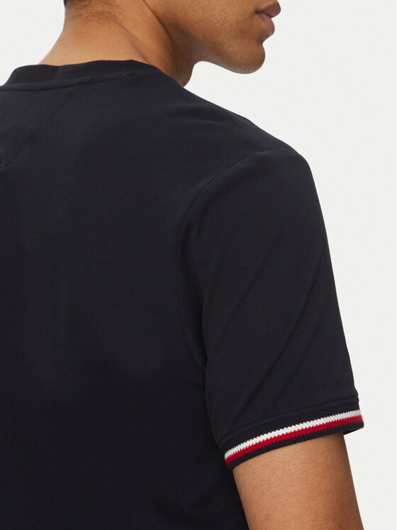 Tommy Hilfiger Tommy Hilfiger Póló Global Stripe MW0MW38630 Sötétkék Regular Fit