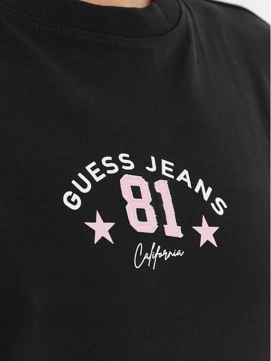 Guess Jeans Guess Jeans Футболка W6RI20 K8HM0 Чорний Oversize