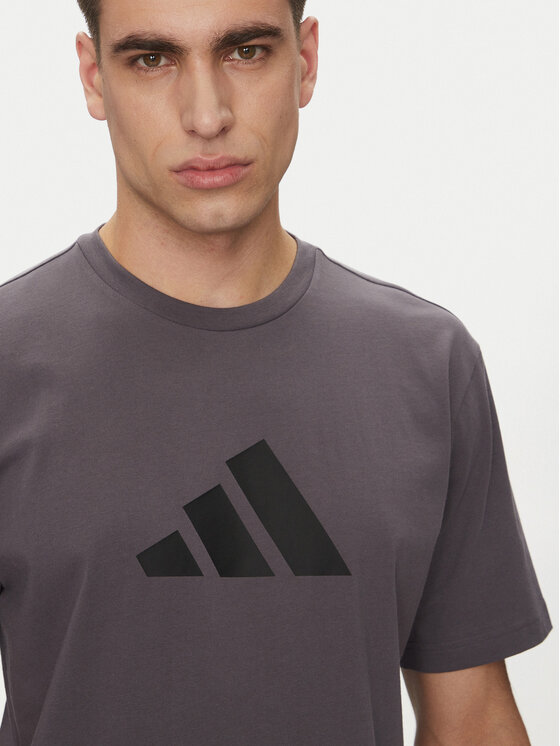 adidas adidas Футболка Future Icons 3 Bar Logo JD4921 Сірий Regular Fit