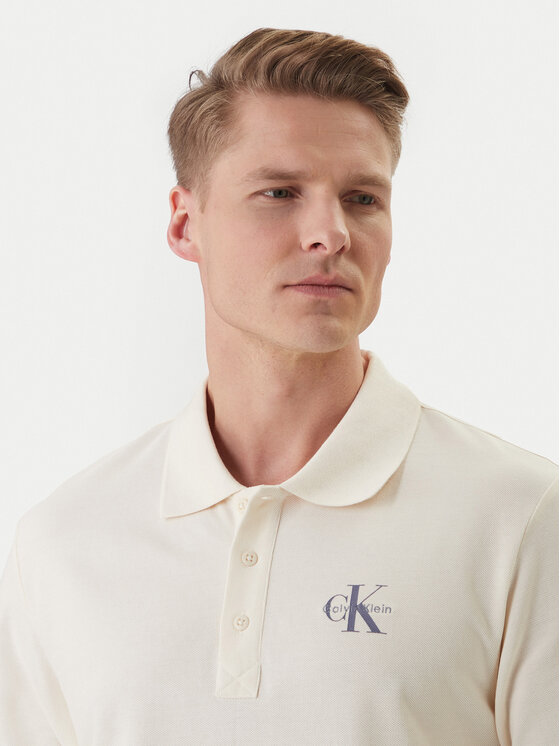 Calvin Klein Jeans Calvin Klein Jeans Polo Easy Monologo LV04RF209G Beis Regular Fit