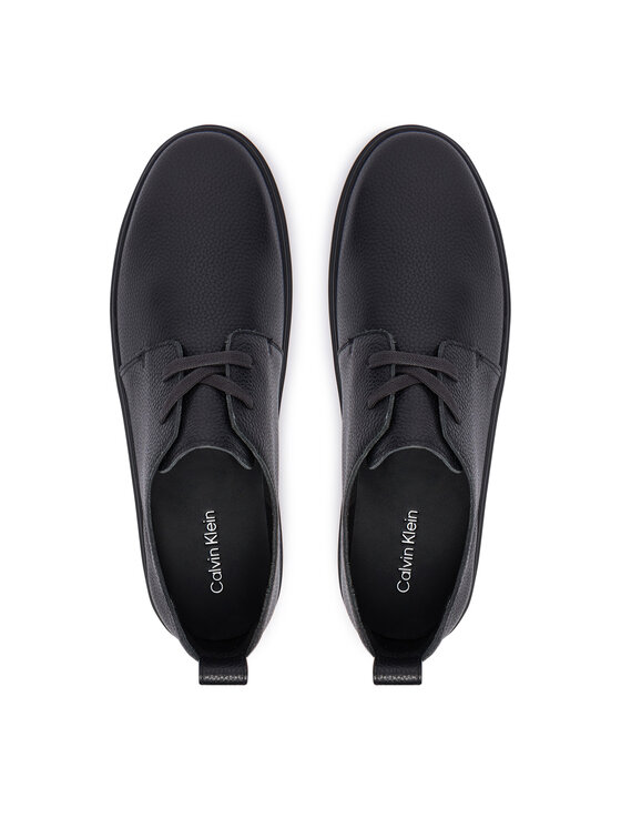 Calvin Klein Īsi apavi Calvin Klein Hybrid Clean Derby Tum Lth HM0HM02185 Melns