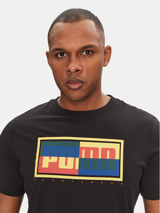 Puma Puma Футболка Graphics Box 684827 Чорний Regular Fit