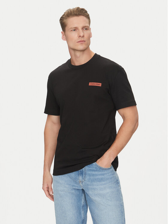 Calvin Klein Calvin Klein T-shirt Overlay Print K10K114158 Nero Regular Fit