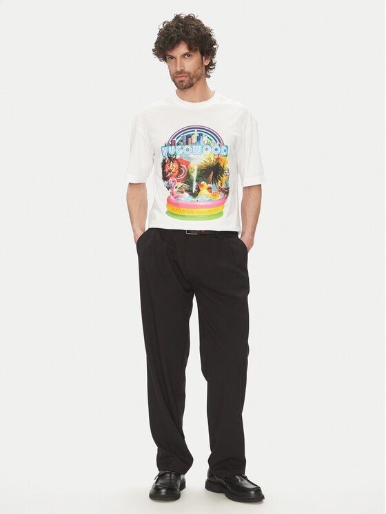 HUGO HUGO Футболка Duwood 50538512 Білий Relaxed Fit