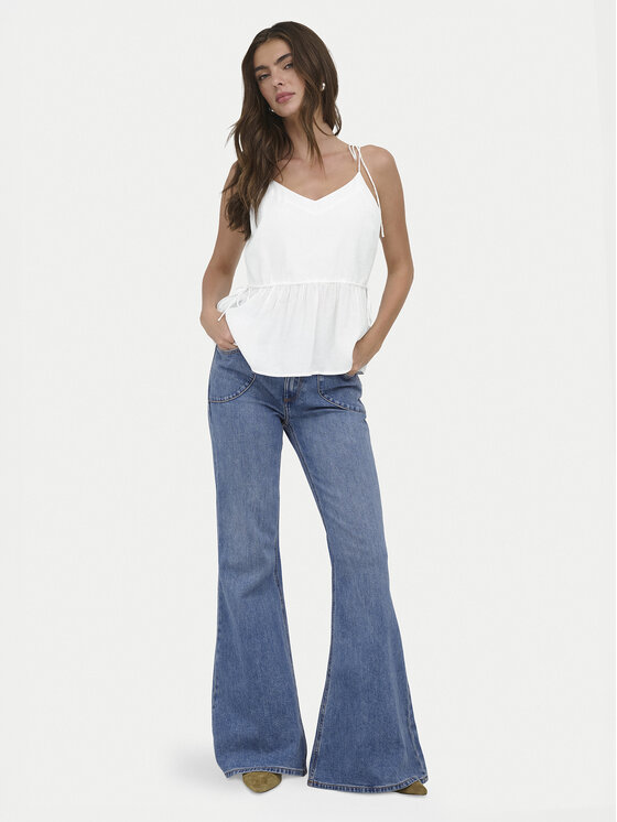 ONLY ONLY Top Nele 15370325 Blanco Regular Fit