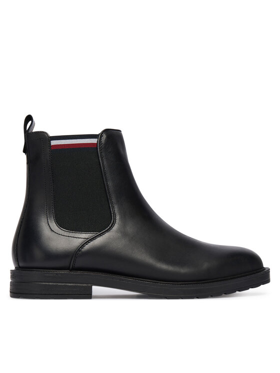 Tommy Hilfiger Botki Tommy Hilfiger Cleated Hilifger W FM0FM05728 Czarny