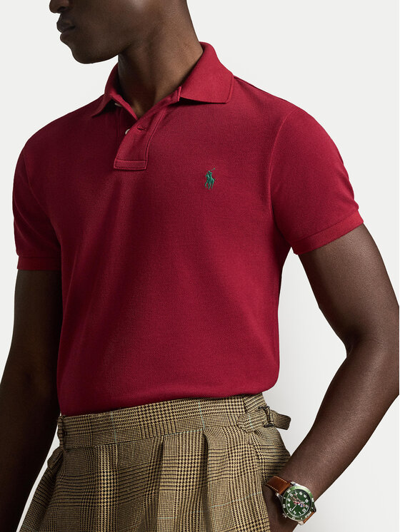 Polo Ralph Lauren Polo Ralph Lauren Поло 710536856501 Темно-червоний Slim Fit