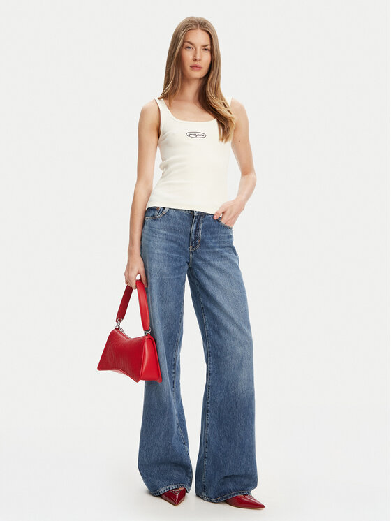 Guess Jeans Guess Jeans Τοπ W5YP35 KA0H1 Εκρού Regular Fit