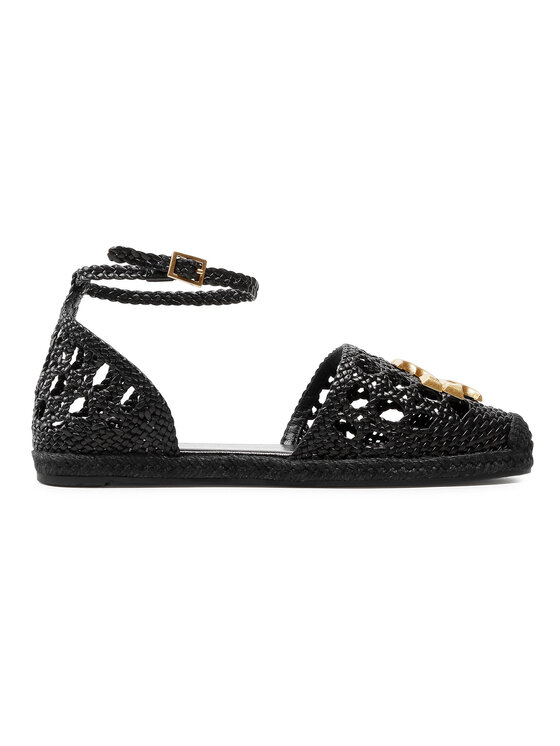 Tory Burch Espadrile Tory Burch Eleanor Woven D'Orsay Flat 81030 Črna