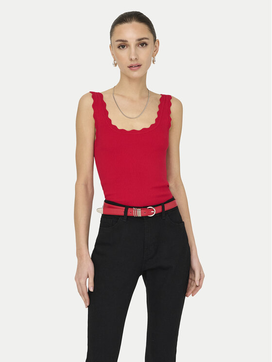 JDY JDY Top Nanna 15290585 Rojo Slim Fit