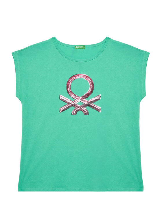 United Colors Of Benetton United Colors Of Benetton Футболка 3I1XC10P1 Зелений Regular Fit