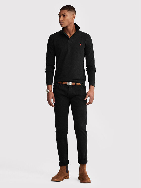 Polo Ralph Lauren Polo Ralph Lauren Polo marškinėliai 710681126037 Juoda Slim Fit