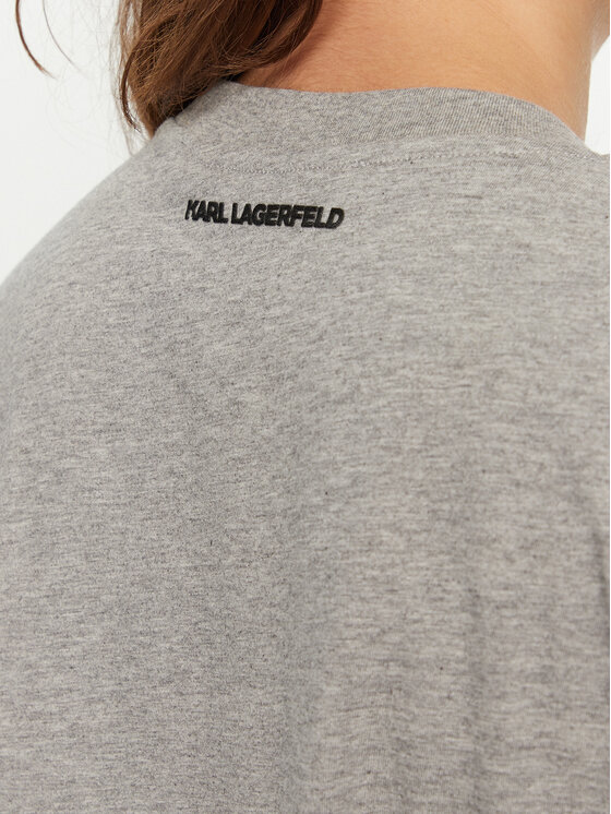 KARL LAGERFELD KARL LAGERFELD T-shirt A1W17025 Siva Relaxed Fit