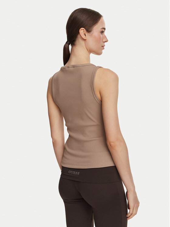 Guess Guess Топ W6YP30 K4380 Світло-коричневий Slim Fit