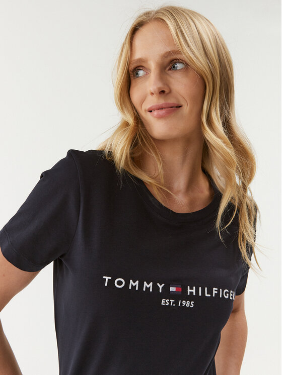 Tommy Hilfiger Tommy Hilfiger T-Shirt Heritage C-Nk WW0WW31999 Dunkelblau Regular Fit