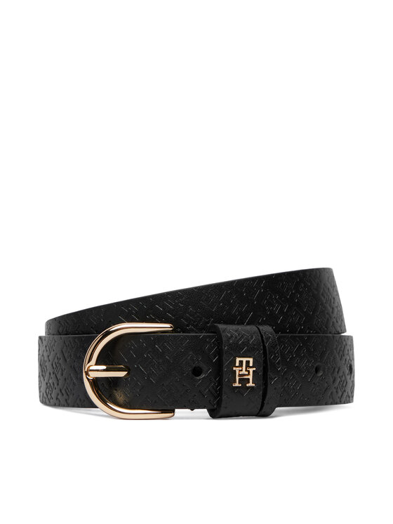 Tommy Hilfiger Cintura da donna Tommy Hilfiger Ess Effortless 2.5 Go Mono AW0AW18856 Nero