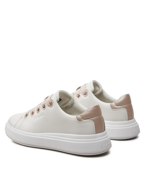 Calvin Klein Sneakersy Calvin Klein Cupsole Lace Up Lth HW0HW02085 Bílá