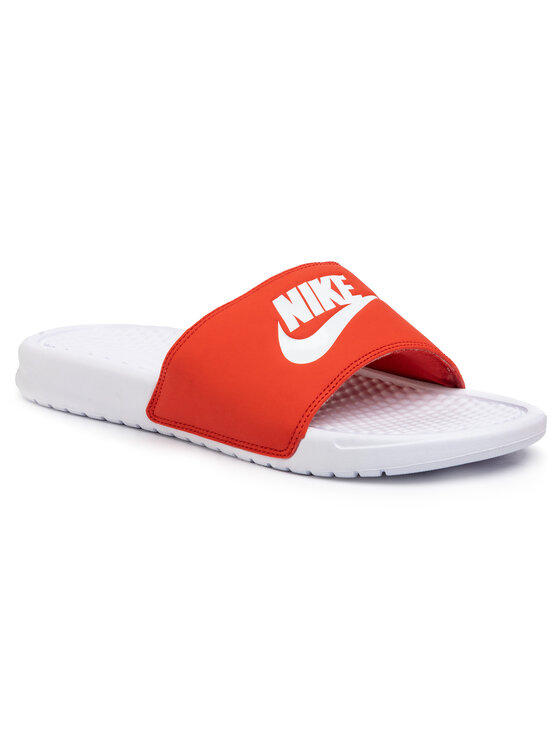 Klapki Nike Benassi Jdi 343880 106 Czerwony | Eobuwie.com.pl