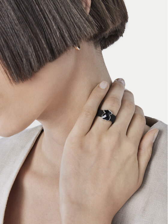 TOUS Prsteň TOUS Icon Mesh 1002790512 Čierna