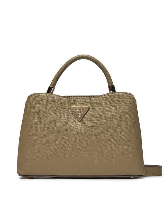 Guess, Geanta hobo de piele ecologica Gizele, Negru