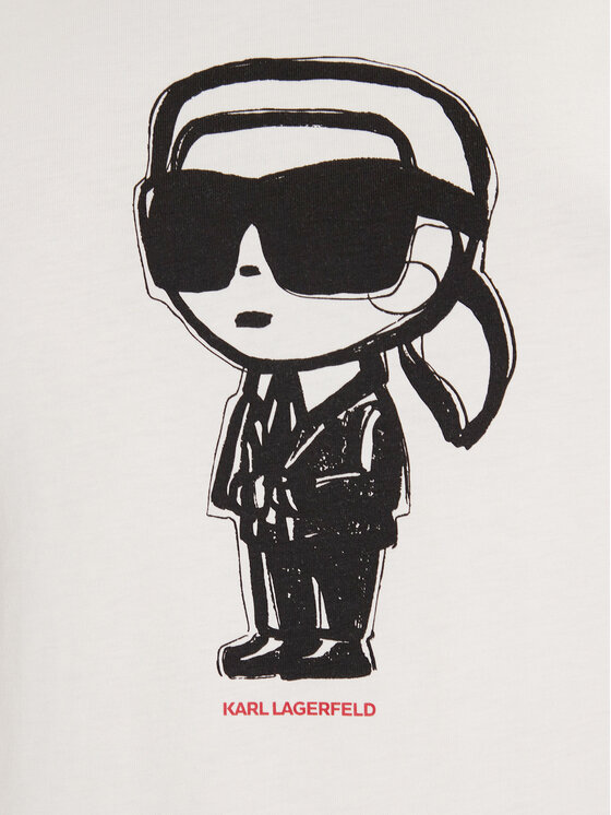 KARL LAGERFELD KARL LAGERFELD T-shirt A1W17126 Écru Regular Fit