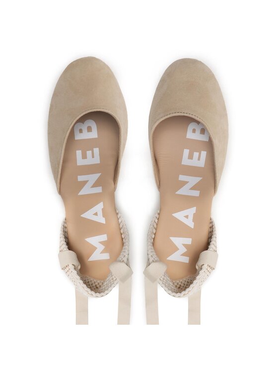 Manebi Еспадрильї Manebi Low Wedge Espadrilles M 1.1 WL Бежевий