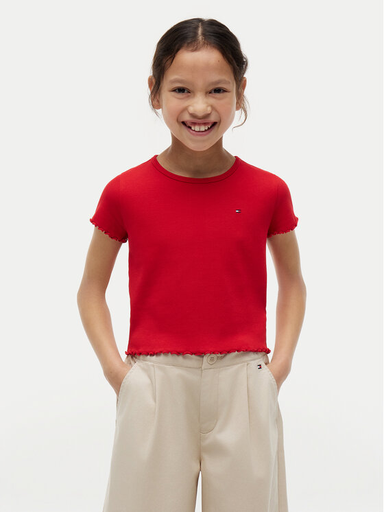 Tommy Hilfiger Tommy Hilfiger Camiseta Essential KG0KG08590 Rojo Regular Fit