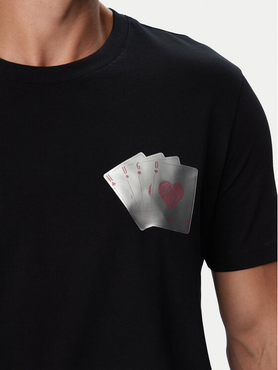 HUGO HUGO Camiseta Dahr  50568696 Negro Regular Fit