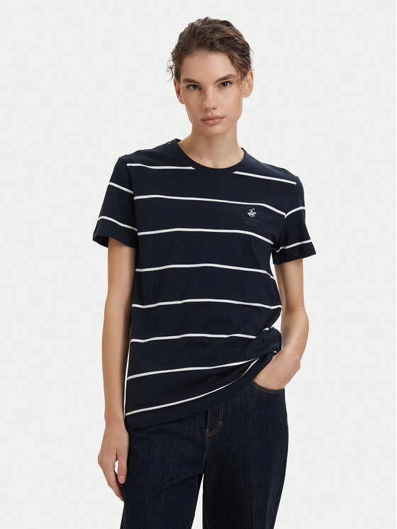Beverly Hills Polo Club Beverly Hills Polo Club Camiseta P-SS26W-TS0162 Azul marino Regular Fit