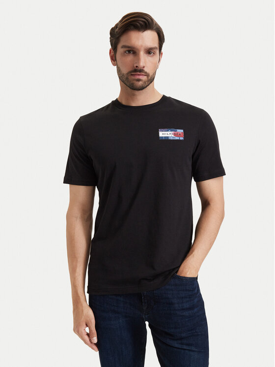 Tommy Hilfiger Tommy Hilfiger Camiseta MW0MW44876 Negro Regular Fit